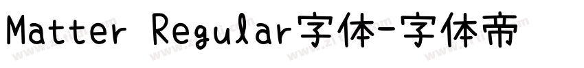 Matter Regular字体字体转换